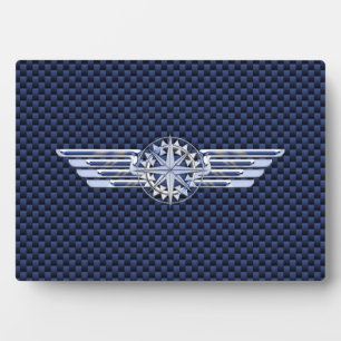 General Air Pilot Chrome like Wings Compass Fotoplatte