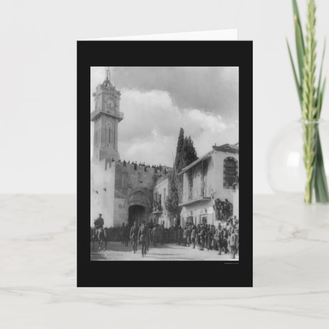 General Allenby in Jerusalem 1917 Karte (Vorderseite)