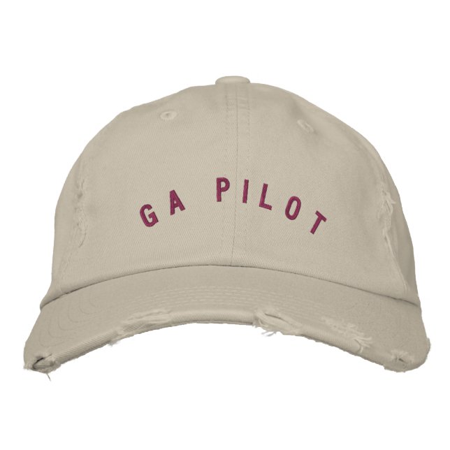 General Aviation Pilot Hat Bestickte Baseballkappe (Vorderseite)