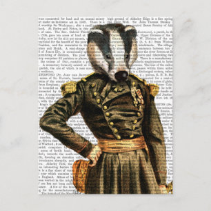 General Badger Postkarte