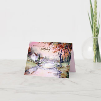 General Birthday Arched Bridge Wasserfarbenmalerei Ankündigung