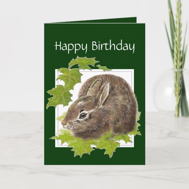 General Birthday Bunny Rabbit für Jemand Besondere Karte (Vorderseite)