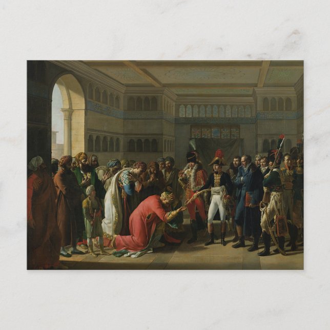 General Bonaparte Giving eine Klinge zu Postkarte (Vorderseite)