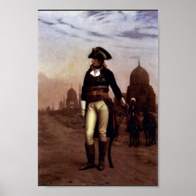 General Bonaparte in Kairo von Gérôme Jean-Léon Poster (Vorne)