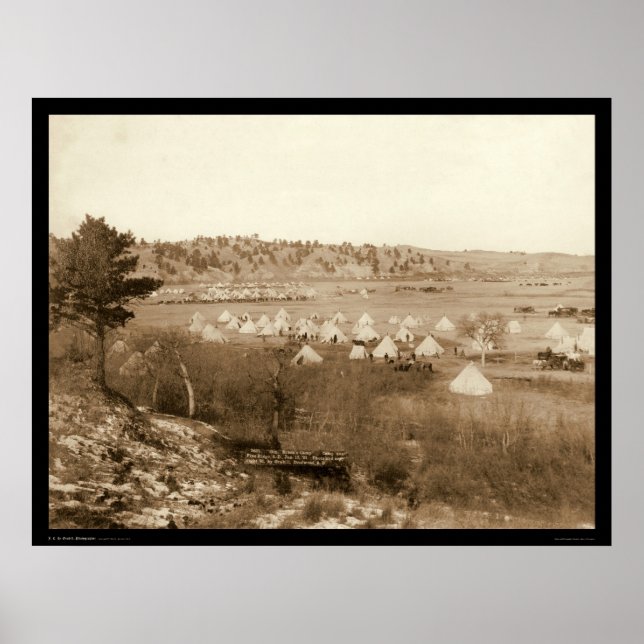 General Brooks Camp in der Nähe von Pine Ridge SD  Poster (Vorne)