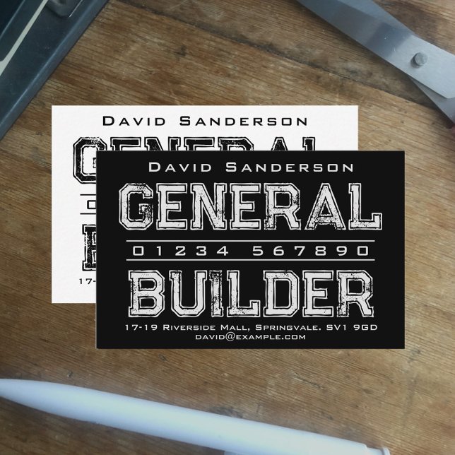 General Builder Business Card Visitenkarte (Von Creator hochgeladen)
