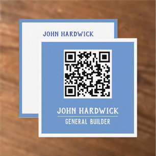 General Builder mit QR Code Square Business Card Quadratische Visitenkarte