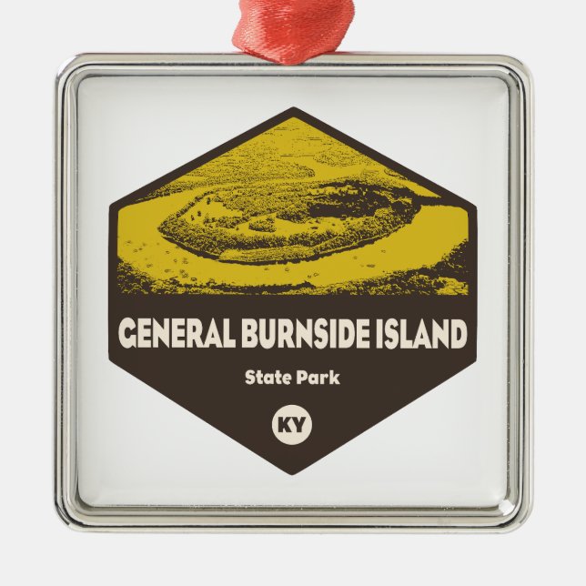General Burnside Island Staat Park Kentucky Ornament Aus Metall (Vorne)