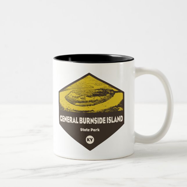 General Burnside Island Staat Park Kentucky Zweifarbige Tasse (Rechts)