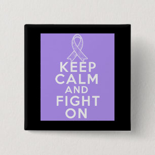 General Cancer Keep Calm und Kampf an Button