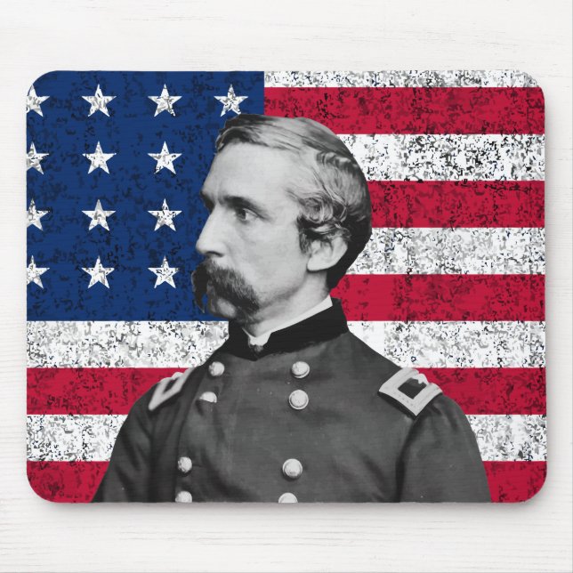 General Chamberlain und die amerikanische Flagge Mousepad (Vorne)