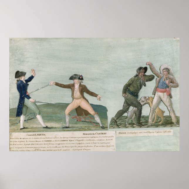 General Charles Lameth und Charles Eugene Poster (Vorne)