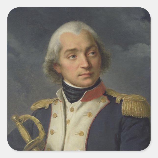 General Charles Pichegru Quadratischer Aufkleber (Vorderseite)