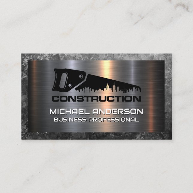 General Contractor | Commercial Construction Visitenkarte (Vorderseite)