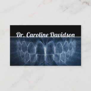 General Dentist Blue Teeth Smile Business Card Visitenkarte