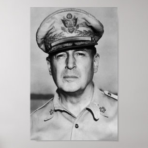 General Douglas MacArthur Portrait Poster
