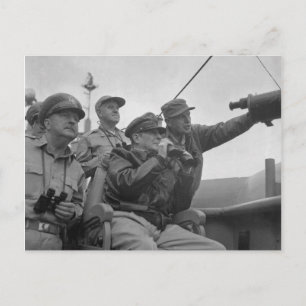 General Douglas MacArthur Shelling of Inchon Postkarte