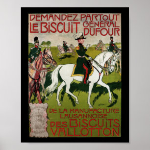 General Dufour Mehl Biscuit 1899 Poster