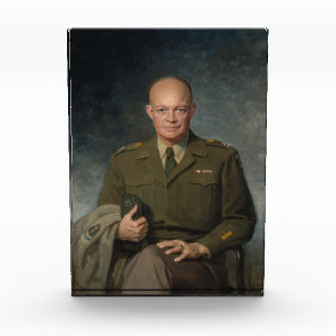 General Dwight Eisenhower 5-Sterne-Gemäldeporträt Fotoblock