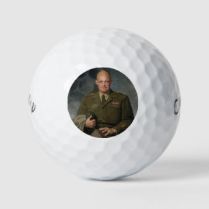 General Dwight Eisenhower 5-Sterne-Gemäldeporträt Golfball