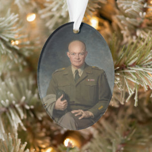 General Dwight Eisenhower 5-Sterne-Gemäldeporträt Ornament