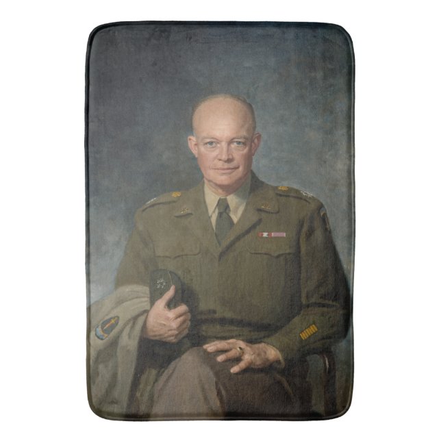 General Dwight Eisenhower 5-Sterne-Portrait Badematte (Vorderseite Vertikal)