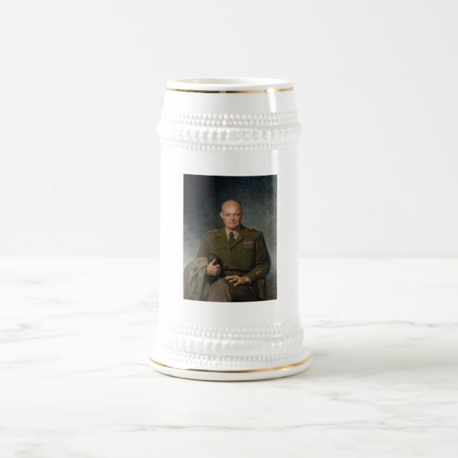 General Dwight Eisenhower 5-Sterne-Portrait Bierglas (Mittel)