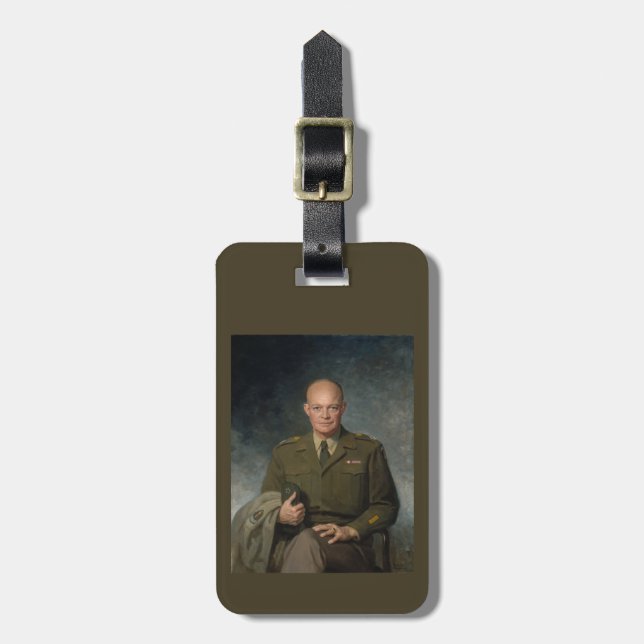 General Dwight Eisenhower 5-Sterne-Portrait Gepäckanhänger (Vorderseite vertikal)