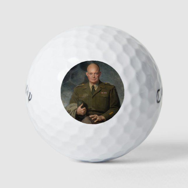 General Dwight Eisenhower 5-Sterne-Portrait Golfball (Vorderseite)