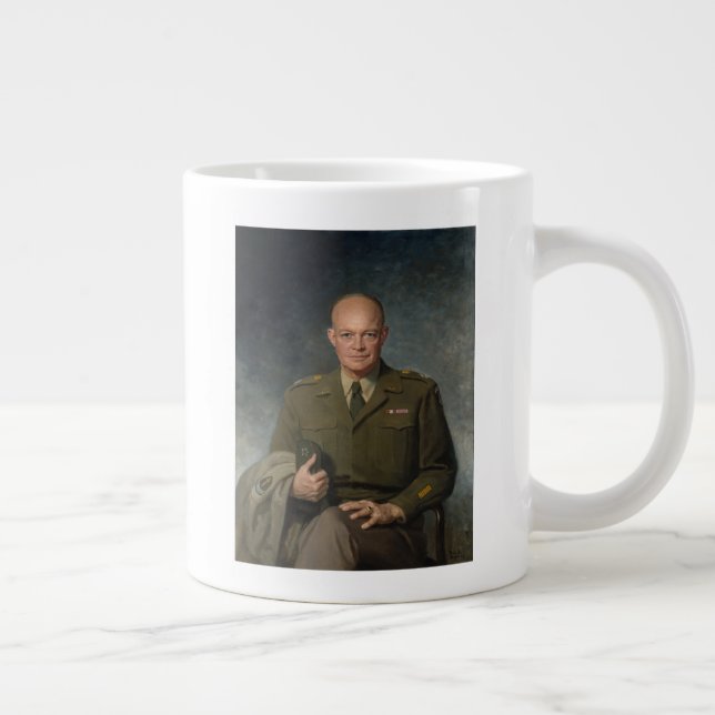 General Dwight Eisenhower 5-Sterne-Portrait Jumbo-Tasse (Rechts)