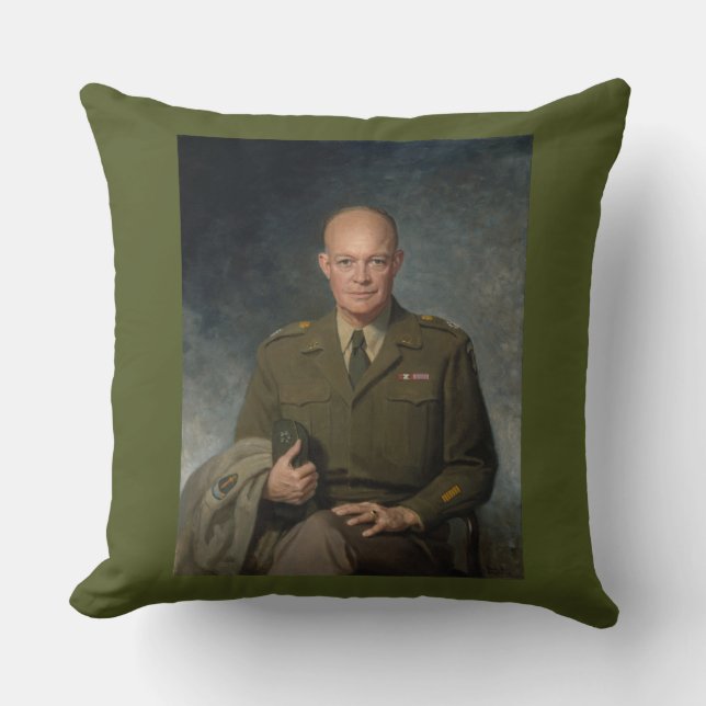 General Dwight Eisenhower 5-Sterne-Portrait Kissen (Vorderseite)