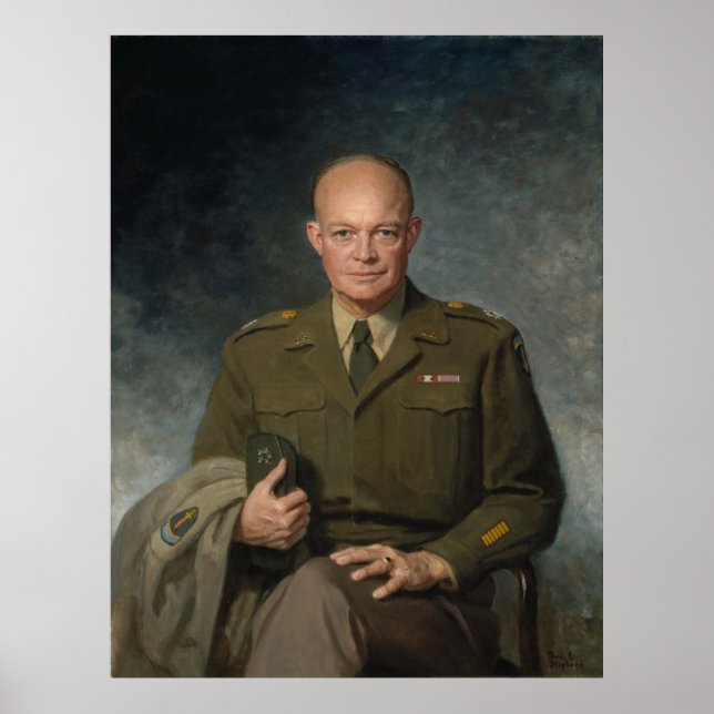 General Dwight Eisenhower 5-Sterne-Portrait Poster (Vorne)