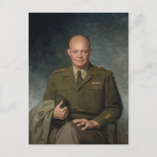 General Dwight Eisenhower 5-Sterne-Portrait Postkarte