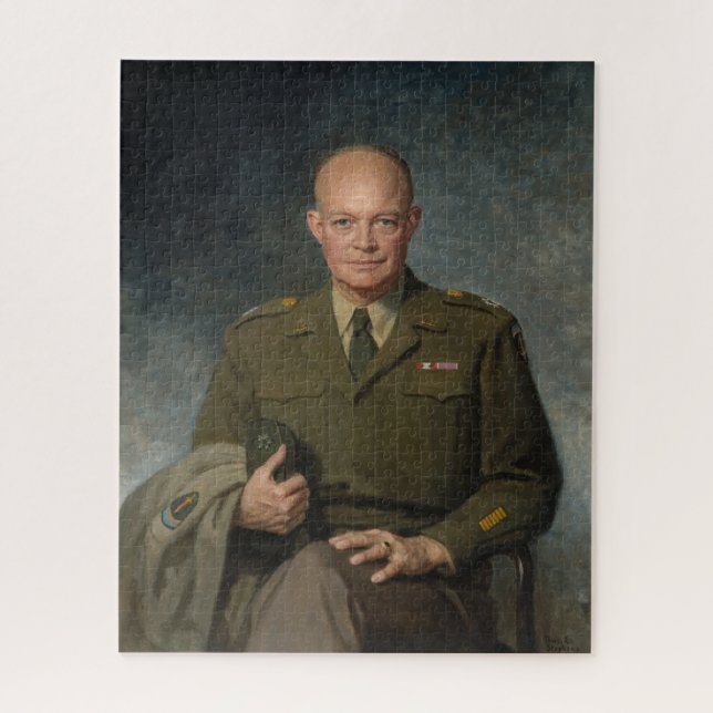 General Dwight Eisenhower 5-Sterne-Portrait Puzzle (Vertikal)