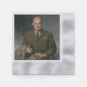 General Dwight Eisenhower 5-Sterne-Portrait Serviette