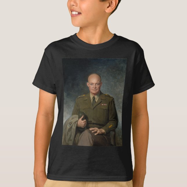 General Dwight Eisenhower 5-Sterne-Portrait T-Shirt (Vorderseite)