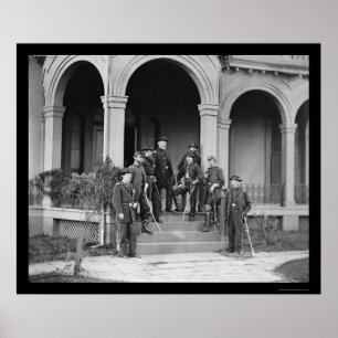 General Edwin Sumner u. Personal in Warrenton, VA Poster