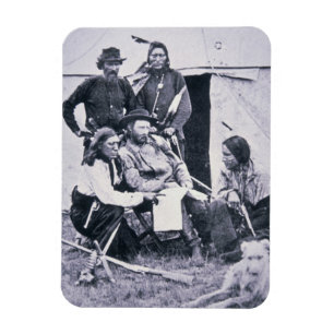 General George A. Custer (1839-76) mit seinem Indi Magnet