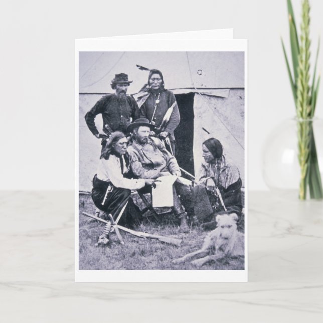 General George A. Custer (1839-76) mit seinem Karte (Vorderseite)