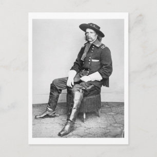 General George A. Custer (b/w-Foto) Postkarte