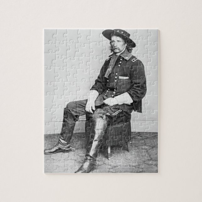 General George A. Custer (b/w Foto) Puzzle (Vertikal)