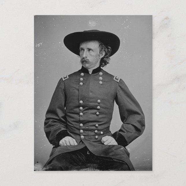 General George Armstrong Custer von Mathew Brady Postkarte (Vorderseite)