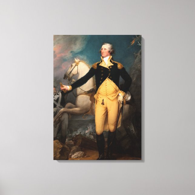 General George Washington bei Trenton Leinwanddruck (Vorderseite)