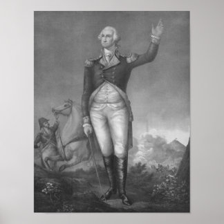 General George Washington in Uniform Lithograph Poster