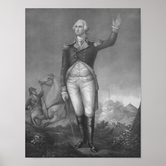 General George Washington in Uniform Lithograph Poster (Vorne)