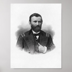 General Grant Graved Portrait Poster