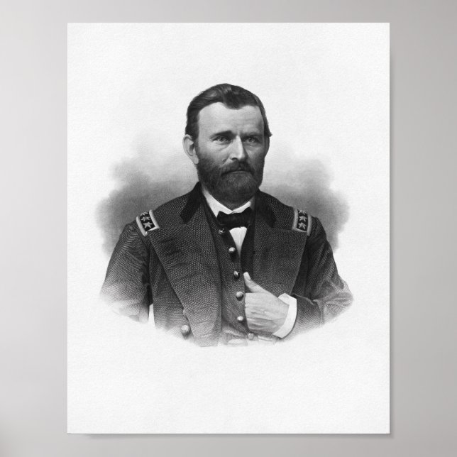 General Grant Graved Portrait Poster (Vorne)