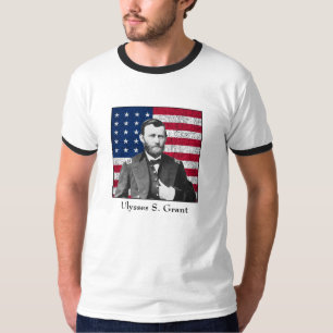 General Grant und die amerikanische Flagge T-Shirt