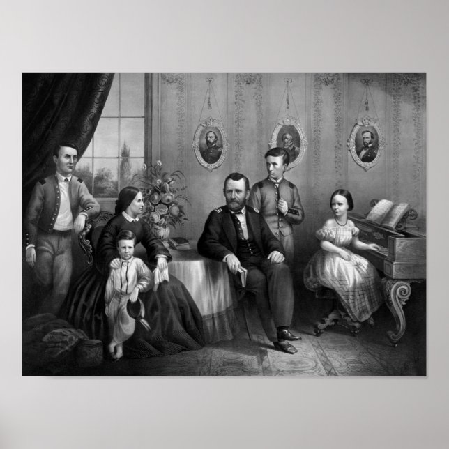 General Grant und seine Familie Poster (Vorne)