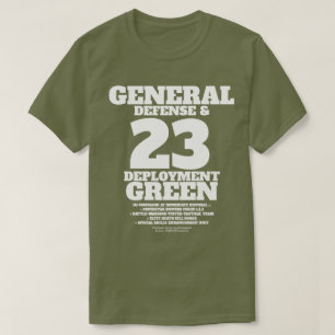 General Green: T - Shirt für Verteidigung und Stat